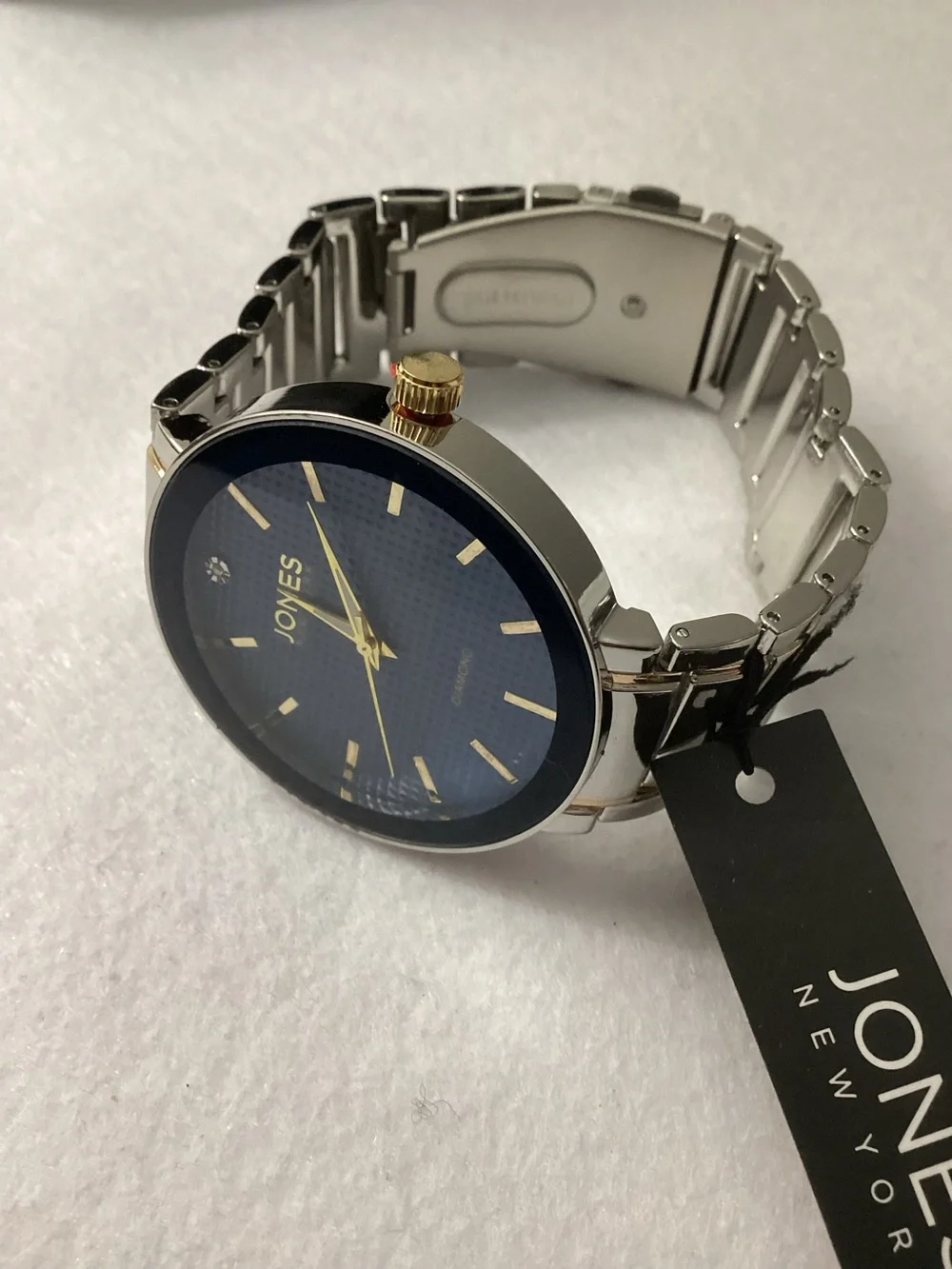 Jones New York Analog Shiny Two-Tone Metal Bracelet Watch 42mm